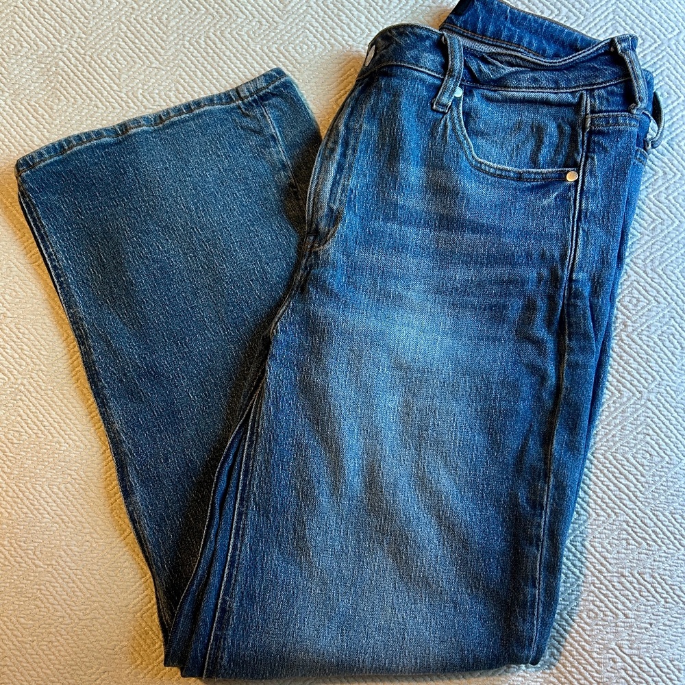 Quince Comfort Stretch High Rise Relaxed Straight Jeans